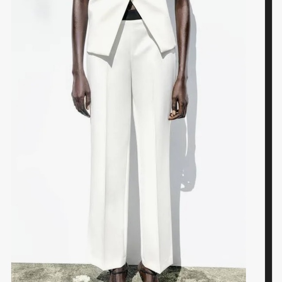 Zara white basic trousers - Picture 1 of 5